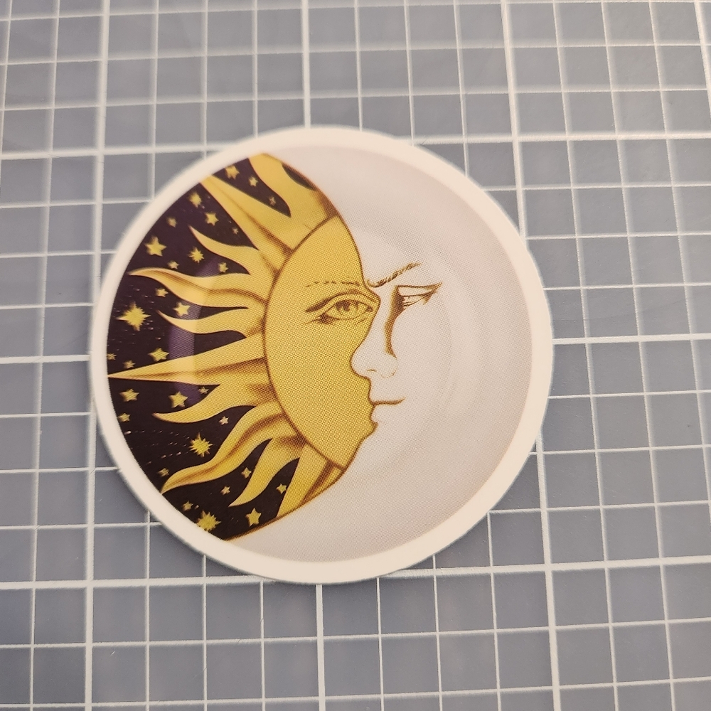 10/$10 sticker Celestial Sun Moon